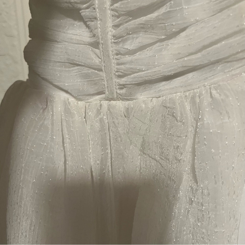 Lena White Bustier Strapless Cocktail Dress Women's Size Large Fully Lined - Picture 11 of 16